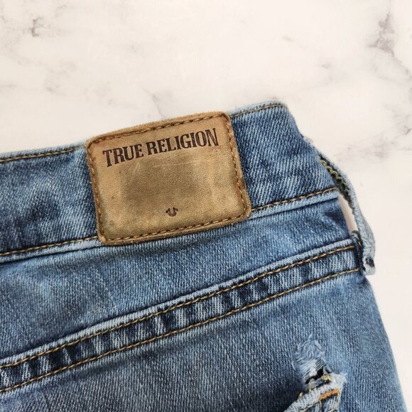 True Religion Halle Mid Rise Skinny Medium Wash Stretch Denim Jeans Women's 27 - Picture 6 of 12